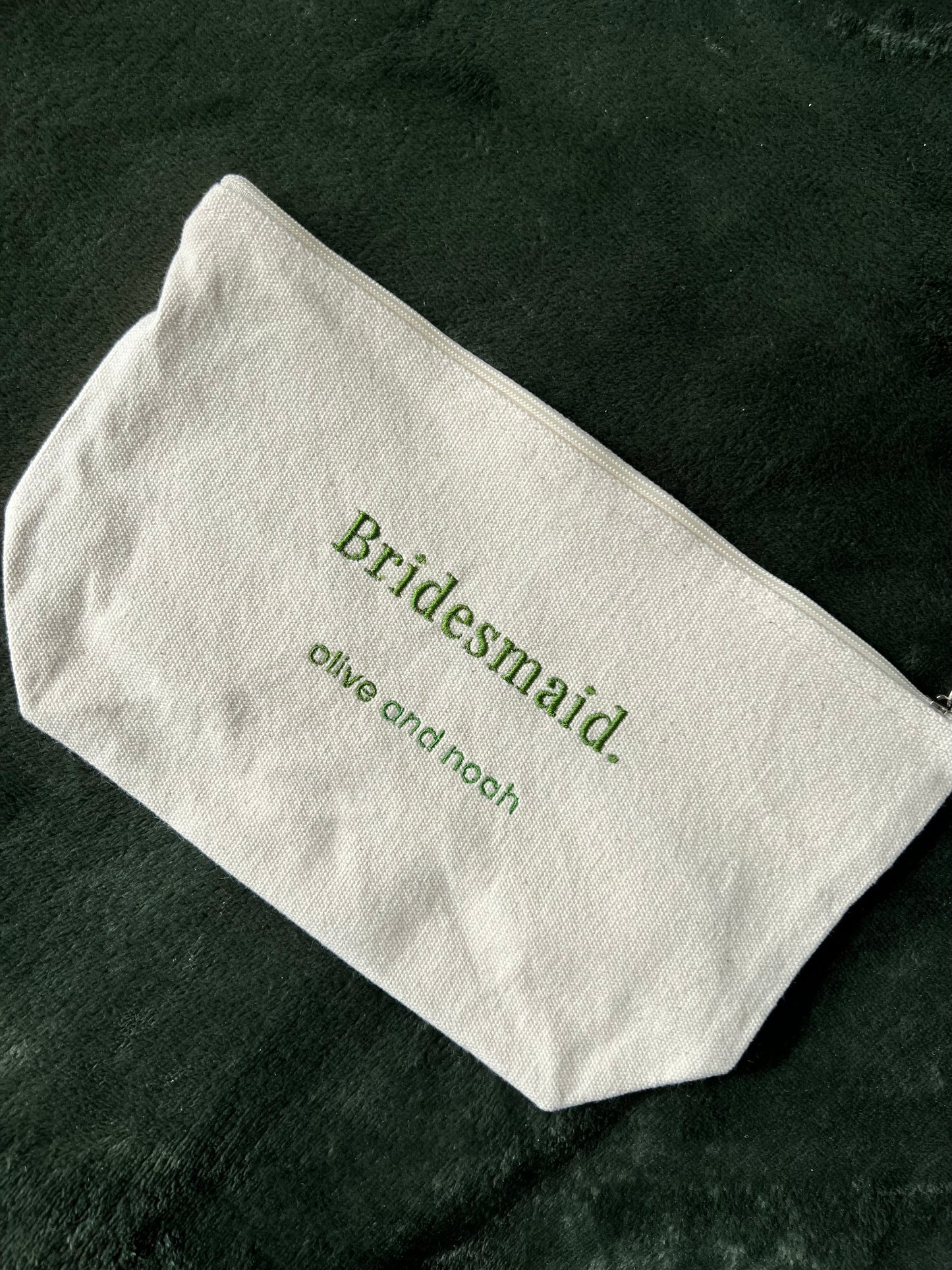 bridesmaid accessory pouch