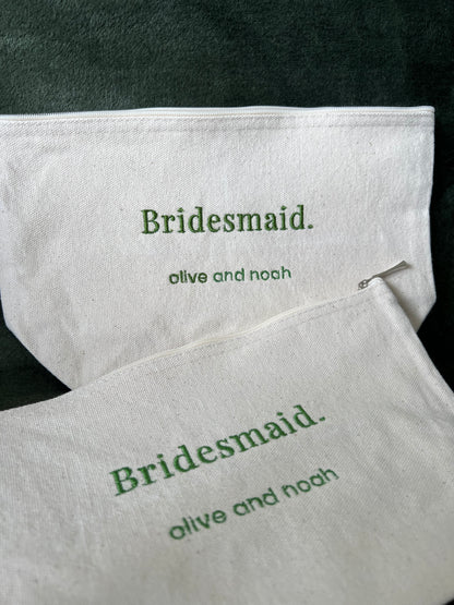 bridesmaid accessory pouch