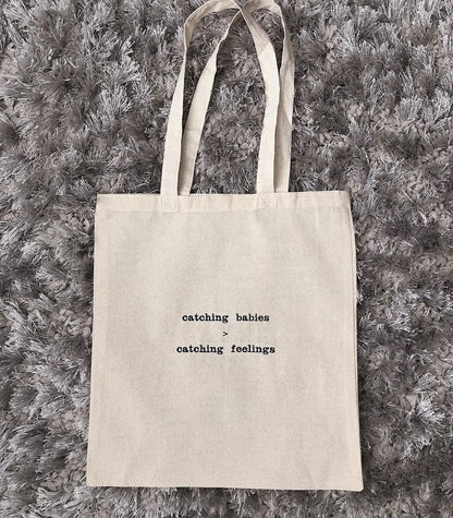 catching babies tote